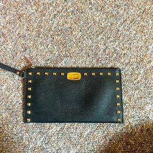 Michael Kors black studded wristlet